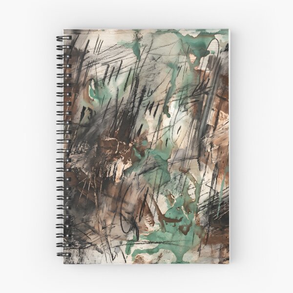 Item preview, Sage Rust Charcoal Abstract Painting designed and sold by ArtlightStudio.