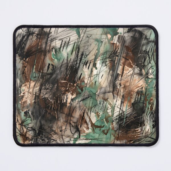 Item preview, Sage Rust Charcoal Abstract Painting designed and sold by ArtlightStudio.