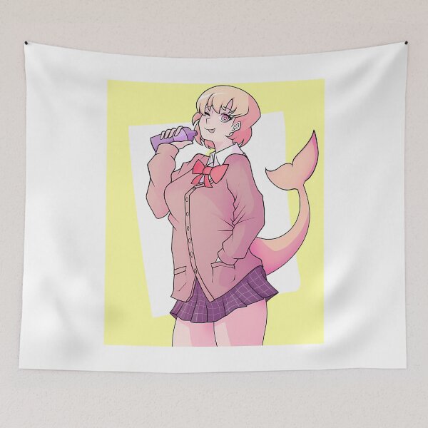 Item preview, Sherbet Drinking Soda  Cute Shark Girl Anime Sticker designed and sold by IdealiftsArt.