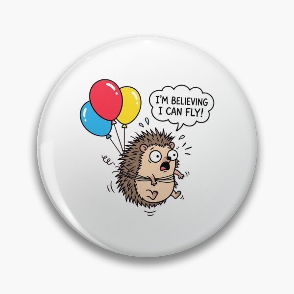 Item preview, Cute Hedgehog Flying With Balloons Dream Big Meme designed and sold by jeshands.