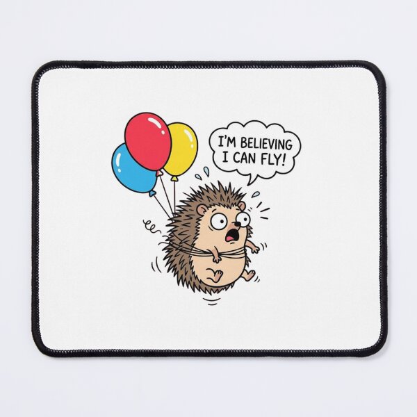 Item preview, Cute Hedgehog Flying With Balloons Dream Big Meme designed and sold by jeshands.