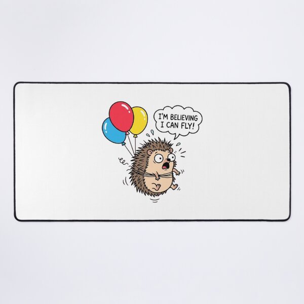Item preview, Cute Hedgehog Flying With Balloons Dream Big Meme designed and sold by jeshands.