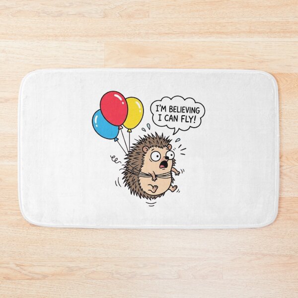 Item preview, Cute Hedgehog Flying With Balloons Dream Big Meme designed and sold by jeshands.