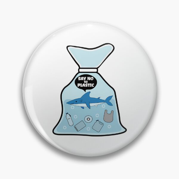 Item preview, Say No To Plastic Shark Vinyl Best Friend Gift designed and sold by IdealiftsArt.