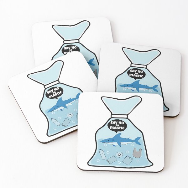 Item preview, Say No To Plastic Shark Vinyl Best Friend Gift designed and sold by IdealiftsArt.