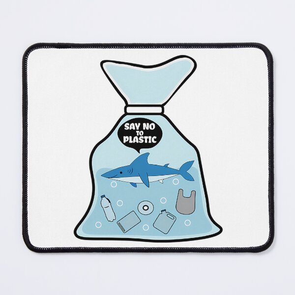 Item preview, Say No To Plastic Shark Vinyl Best Friend Gift designed and sold by IdealiftsArt.