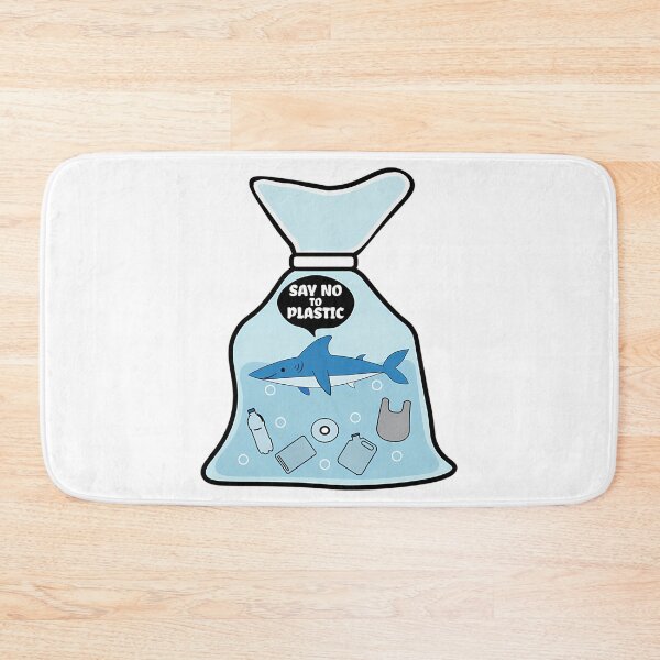 Item preview, Say No To Plastic Shark Vinyl Best Friend Gift designed and sold by IdealiftsArt.