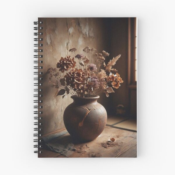 Item preview, Wabi Sabi Kintsugi Vase Dried Floral Still Life Art designed and sold by ShieldRockPrints.