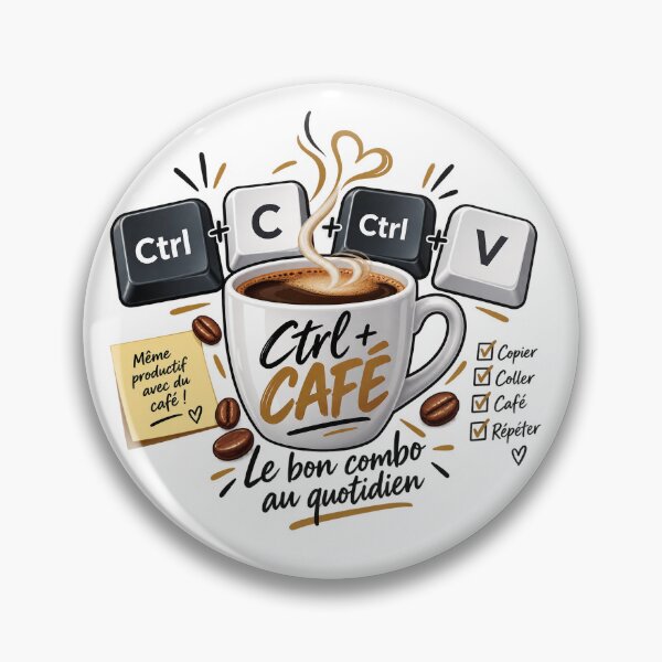 Item preview, Ctrl + C, Ctrl + V, Ctrl + Coffee – Office Humor & Coffee Lover designed and sold by Batirelle.