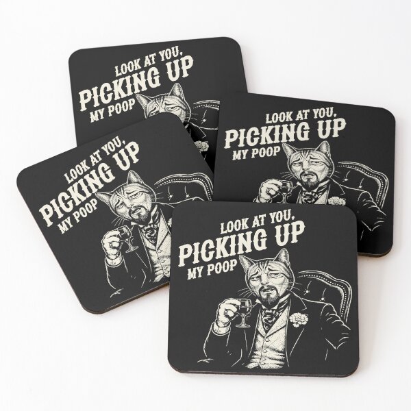 Item preview, Look At You Picking Up My Poop Funny Cat Meme designed and sold by Gaga de mon chat.