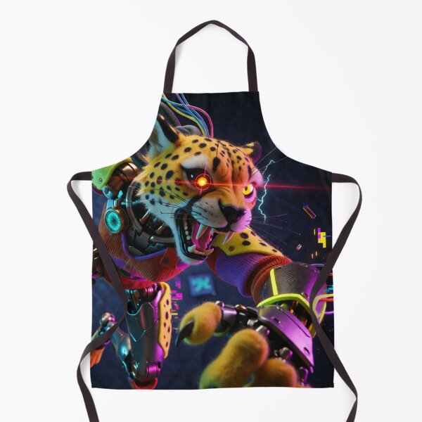 Item preview, Steel Paws Leaping Through the Neon Night (V2) designed and sold by SabaMirzique.
