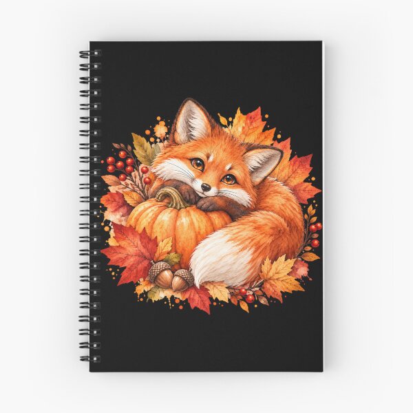 Item preview, Cute Autumn Fox Hugging Pumpkin Watercolor Art designed and sold by GusiaTreasures.