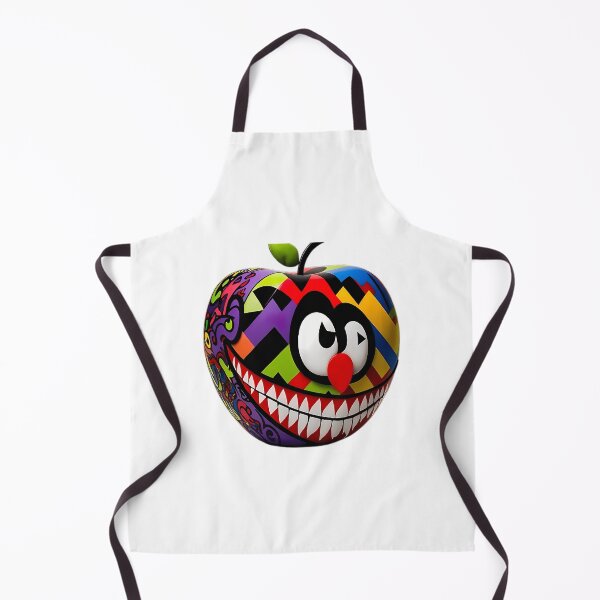 Item preview, Cartoon Frenzy Pop-Art Apple With A Shark Grin designed and sold by IdealiftsArt.
