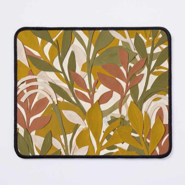 Item preview, Retro Earth Tone Botanical Leaf Pattern designed and sold by ArtlightStudio.