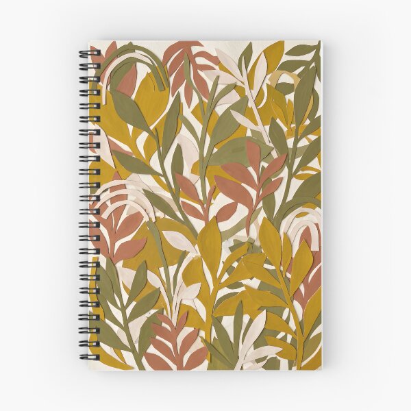 Item preview, Retro Earth Tone Botanical Leaf Pattern designed and sold by ArtlightStudio.