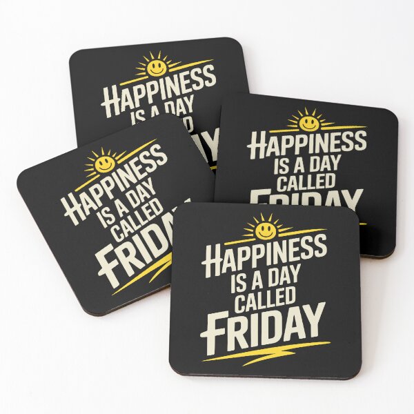 Item preview, Happiness Is A Day Called Friday Positive Weekend Quote designed and sold by Say It With Ink.