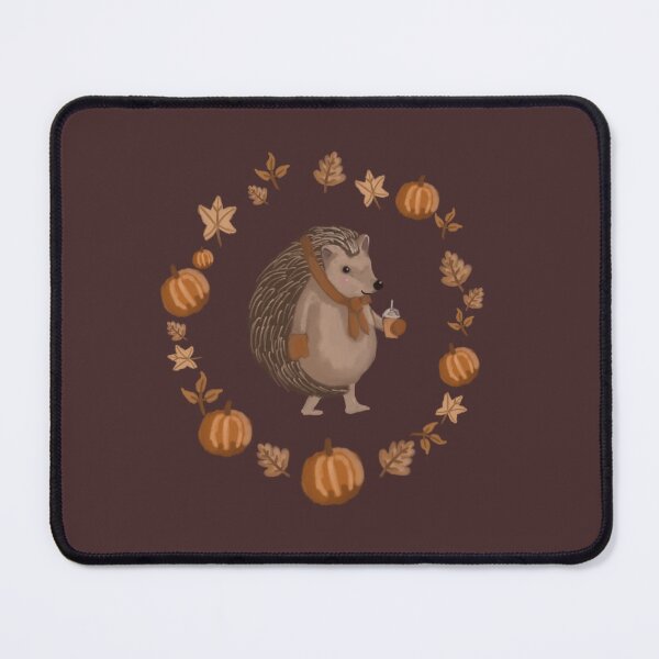 Item preview, Cozy autumn hedgehog in a pumpkin wreath designed and sold by moneymeplease.