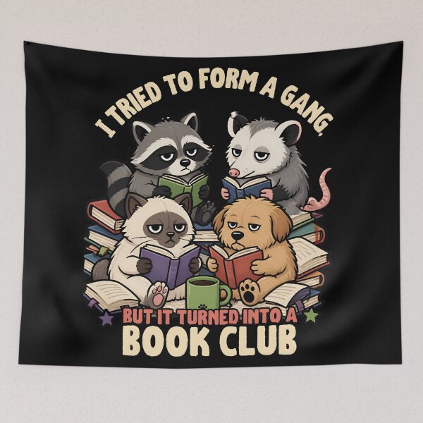 Item preview, I Tried To Form A Gang But It Turned Into A Book Club Funny Reading Gifts designed and sold by LeSoniPapaPrint.