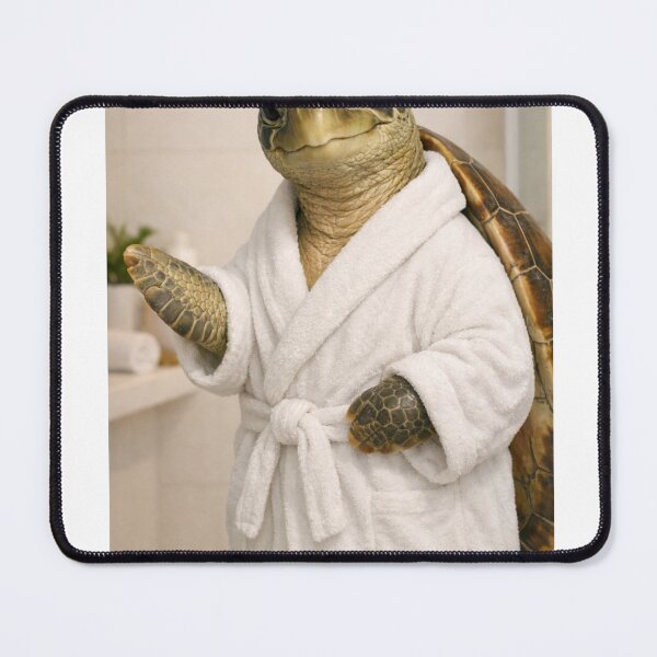Item preview, Green Sea Turtle White Bathrobe designed and sold by Sillytoe.