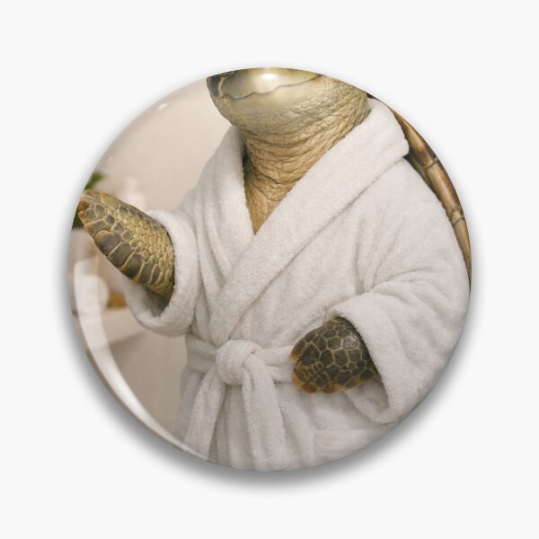 Item preview, Green Sea Turtle White Bathrobe designed and sold by Sillytoe.