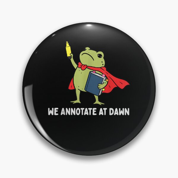 Item preview, We Annotate At Dawn English Teacher Funny Frog Reader designed and sold by ArtByimamS.