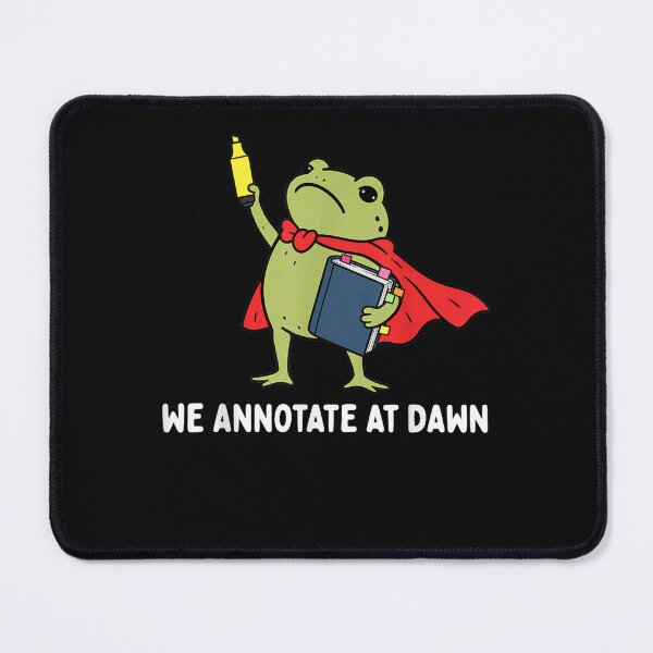 Item preview, We Annotate At Dawn English Teacher Funny Frog Reader  designed and sold by ArtByimamS.