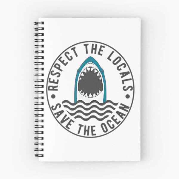 Item preview, Vintage Surf Sticker Respect The Locals Shark designed and sold by IdealiftsArt.