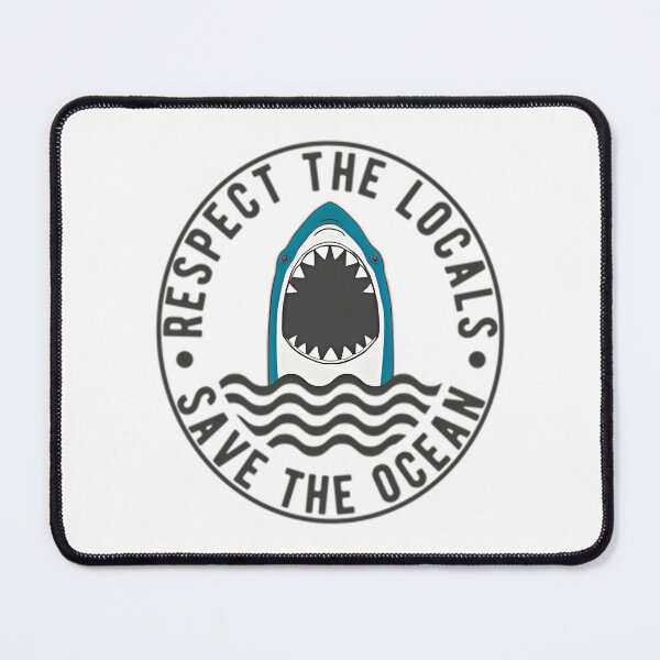 Item preview, Vintage Surf Sticker Respect The Locals Shark designed and sold by IdealiftsArt.