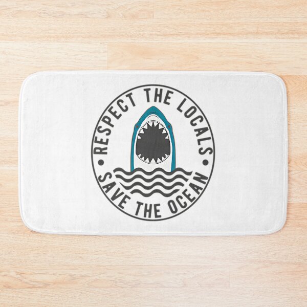 Item preview, Vintage Surf Sticker Respect The Locals Shark designed and sold by IdealiftsArt.