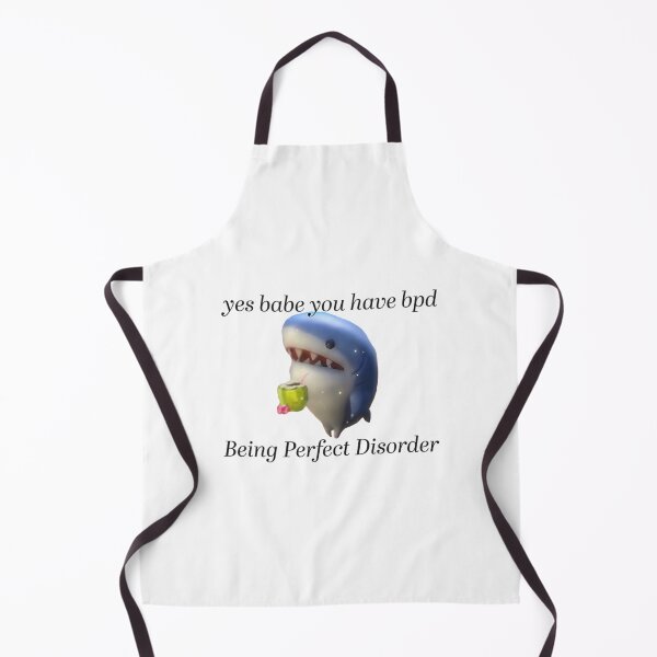 Item preview, Bpd Shark Funny Meme Sticker designed and sold by IdealiftsArt.
