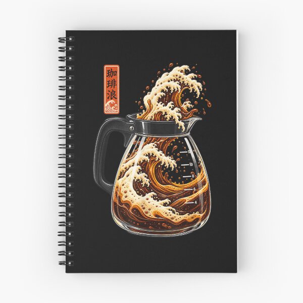 Item preview, Great Coffee Wave Retro Japanese Carafe Caffeine Lover  designed and sold by leevekaArt.