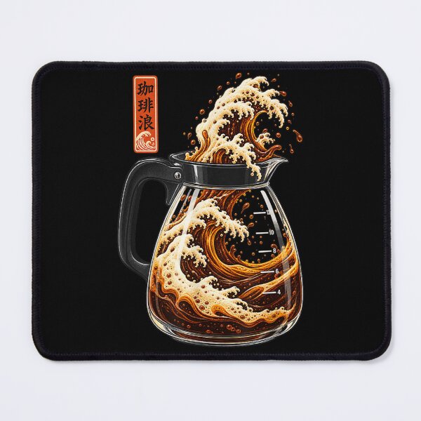 Item preview, Great Coffee Wave Retro Japanese Carafe Caffeine Lover  designed and sold by leevekaArt.