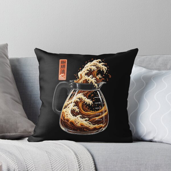 Item preview, Great Coffee Wave Retro Japanese Carafe Caffeine Lover  designed and sold by leevekaArt.
