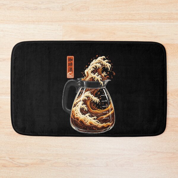 Item preview, Great Coffee Wave Retro Japanese Carafe Caffeine Lover  designed and sold by leevekaArt.