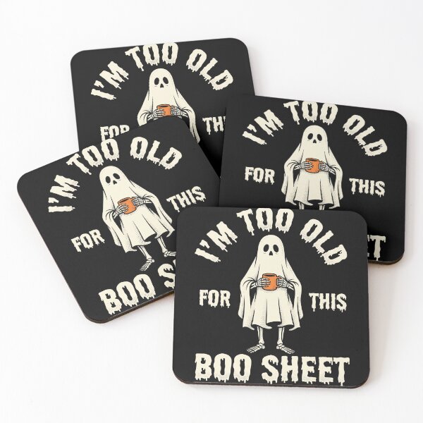 Item preview, keleton Ghost Coffee Too Old For This Boo Sheet designed and sold by MizoX7.