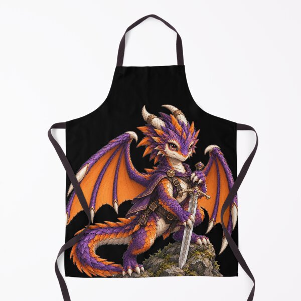 Item preview, Purple Dragon Knight Fantasy Warrior | Epic Dragon RPG Art designed and sold by Hatchling Hollow.