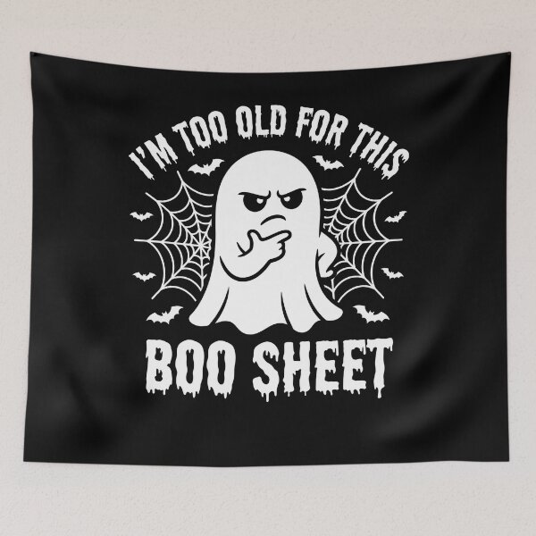 Item preview, Thinking Ghost Spiderweb Too Old For This Boo Sheet designed and sold by MizoX7.