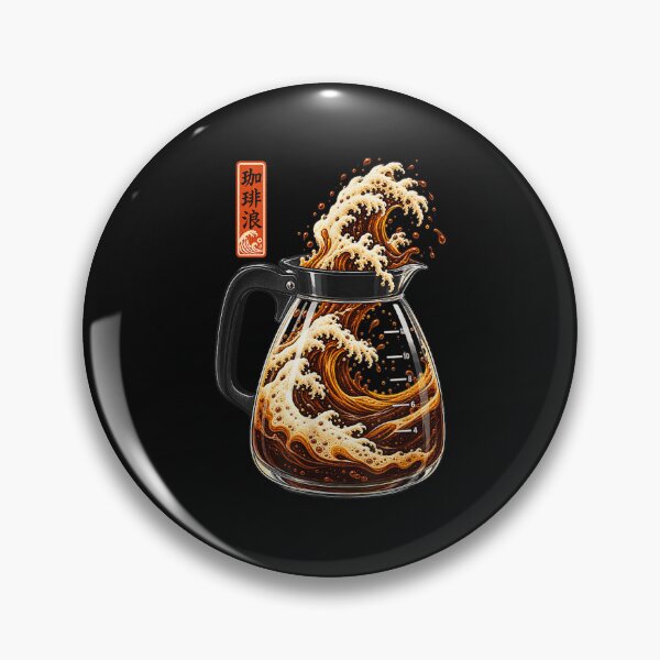 Item preview, Great Coffee Wave Retro Japanese Carafe Caffeine Lover designed and sold by ArtByimamS.
