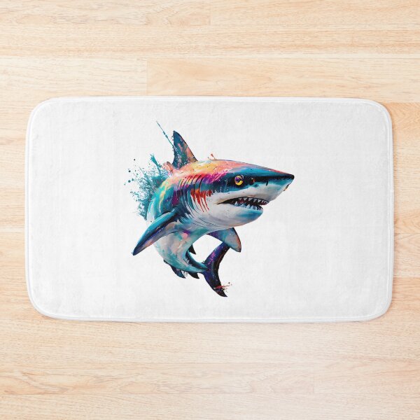 Item preview, Abstract Splash Shark Sticker - Vibrant Ocean Predator Art designed and sold by IdealiftsArt.