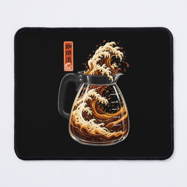 Item preview, Great Coffee Wave Retro Japanese Carafe Caffeine Lover designed and sold by ArtByimamS.