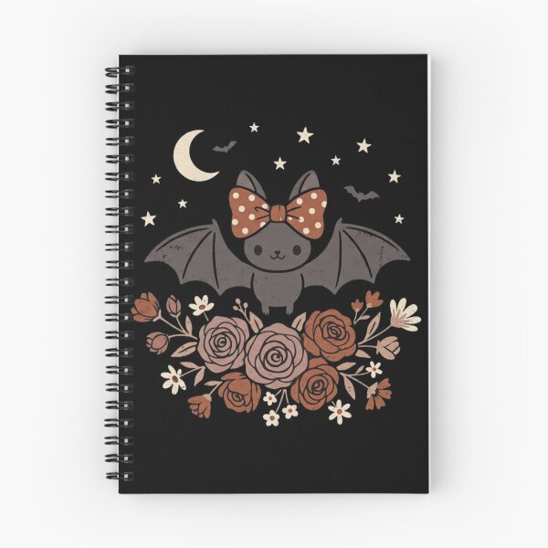Item preview, Cute Floral Halloween Bat - Kawaii Spooky Bow Moon Stars Art designed and sold by WillCraftx.