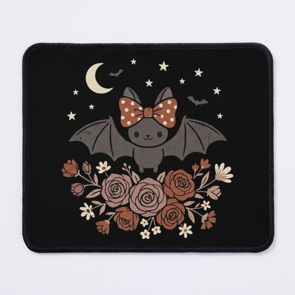 Item preview, Cute Floral Halloween Bat - Kawaii Spooky Bow Moon Stars Art designed and sold by WillCraftx.