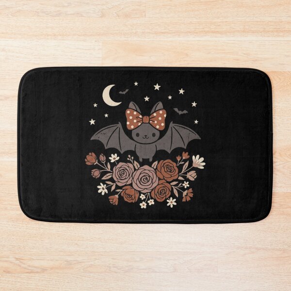 Item preview, Cute Floral Halloween Bat - Kawaii Spooky Bow Moon Stars Art designed and sold by WillCraftx.