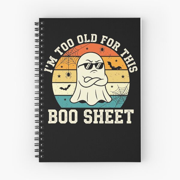 Item preview, Retro Cool Ghost Sunset Too Old For This Boo Sheet designed and sold by MizoX7.