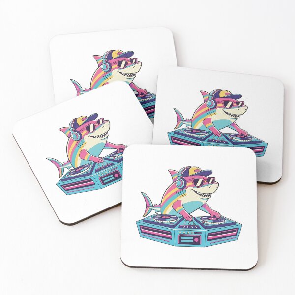 Item preview, Retro Pop Dj Shark - Funky Music Illustration designed and sold by IdealiftsArt.
