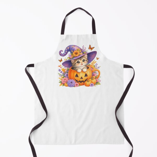 Item preview, Cute witch cat in a pumpkin designed and sold by bambinella.de.
