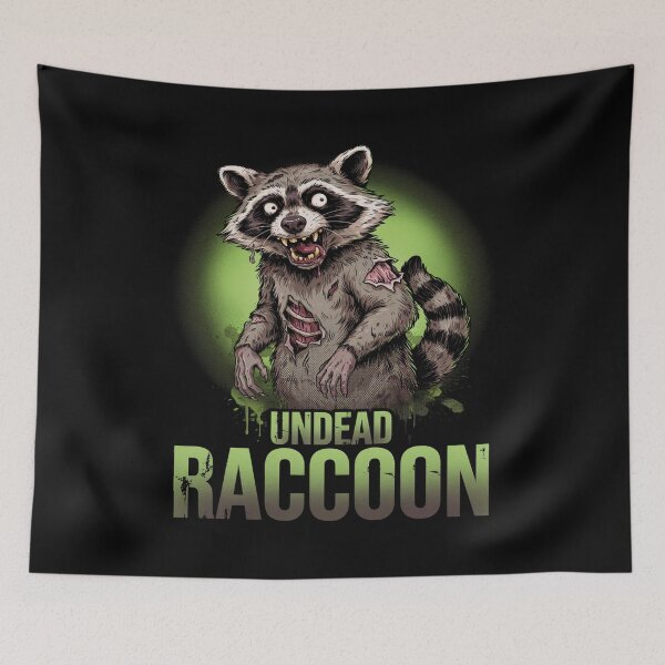 Item preview, Raccoon Undead Creature Zombie Creepy Horror  designed and sold by OurFunnyDesigns.