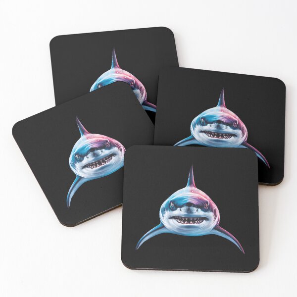 Item preview, Cosmic Shark Sticker - Bold Galaxy Great White Design Scuba Decal Shark designed and sold by IdealiftsArt.