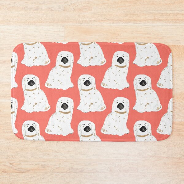 Item preview, Staffordshire Dog Figurines No. 1 in Neon Peach Coral designed and sold by YesterdayColl.