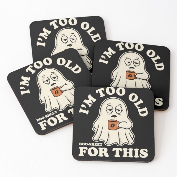 Item preview, Tired Ghost Coffee Cup Too Old For This Boo Sheet designed and sold by MizoX7.